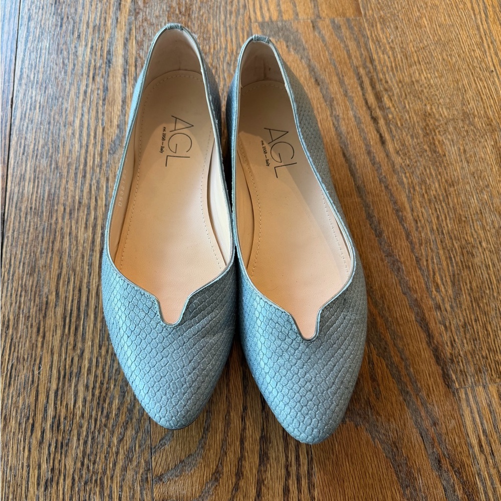 AGL Mimosa Snake Embossed Ballet Flat - Picture 2 of 7
